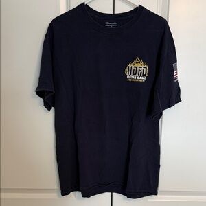 Notre Dame Champion Navy Firefighter Graphic Tee